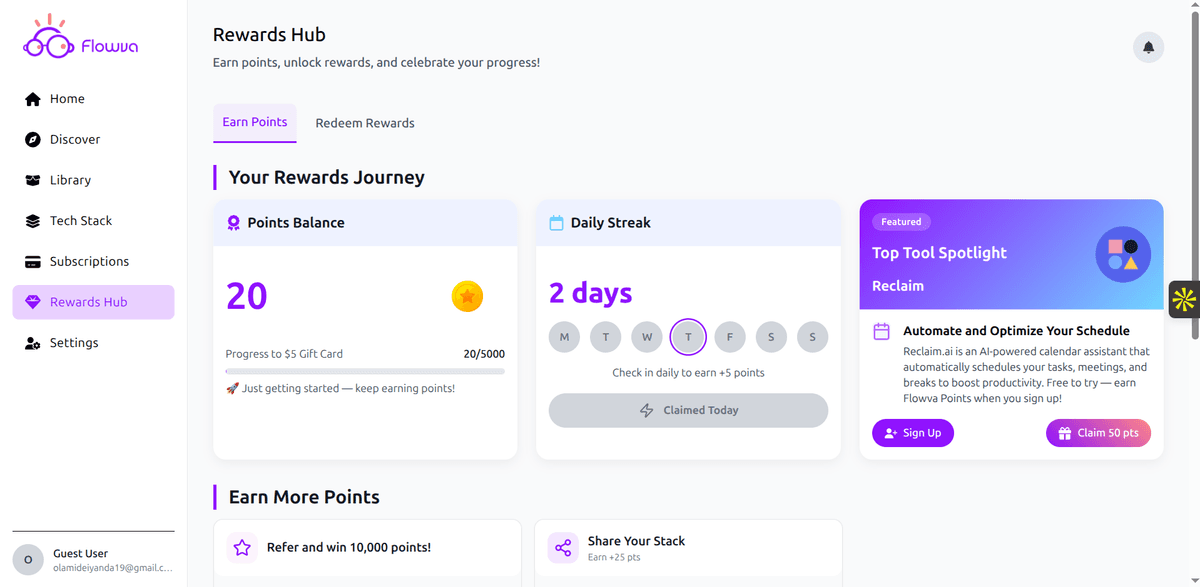 FlowvaHub Assessment preview